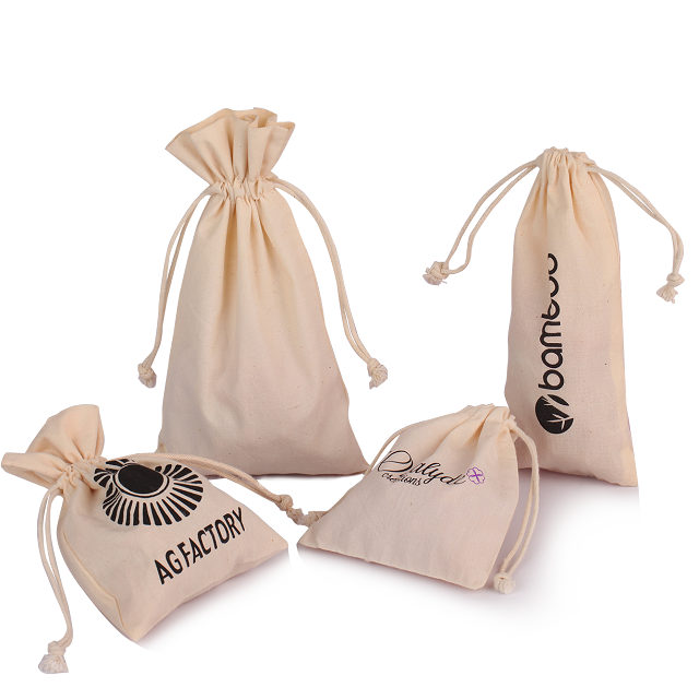 cotton muslin drawstring bags Cotton Drawstring Bag