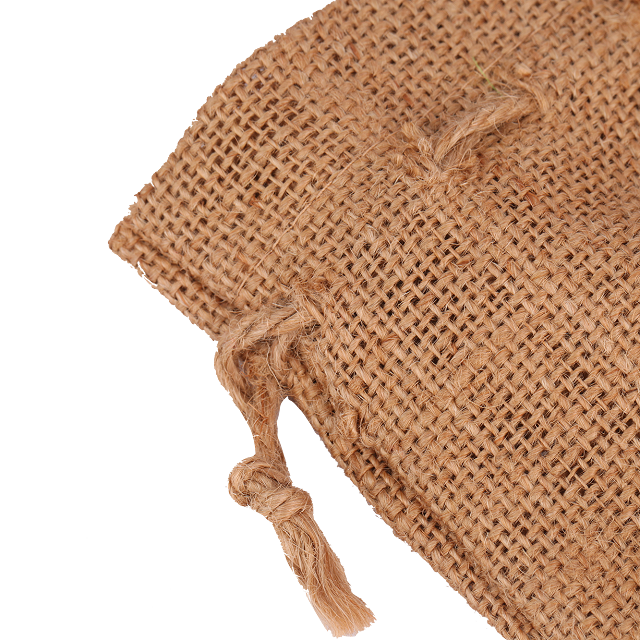 Custom gunny bag with logo printing Jute Drawstring Bag