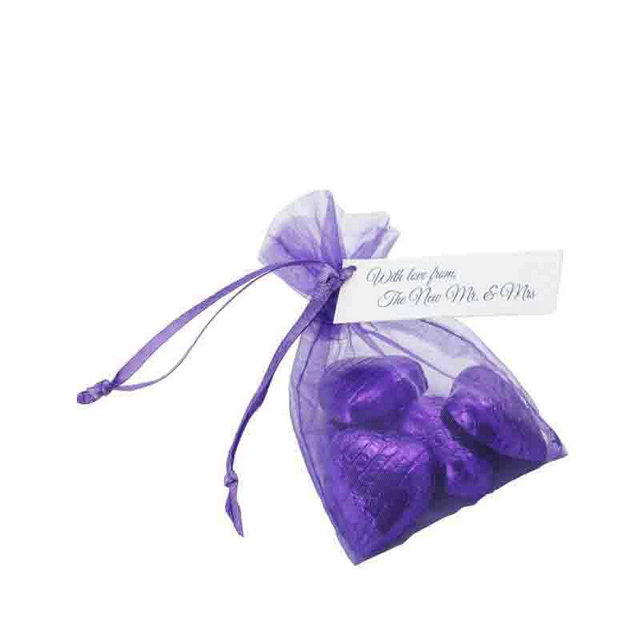 wholesale custom purple organza drawstring bags for Jewelry gift packaging