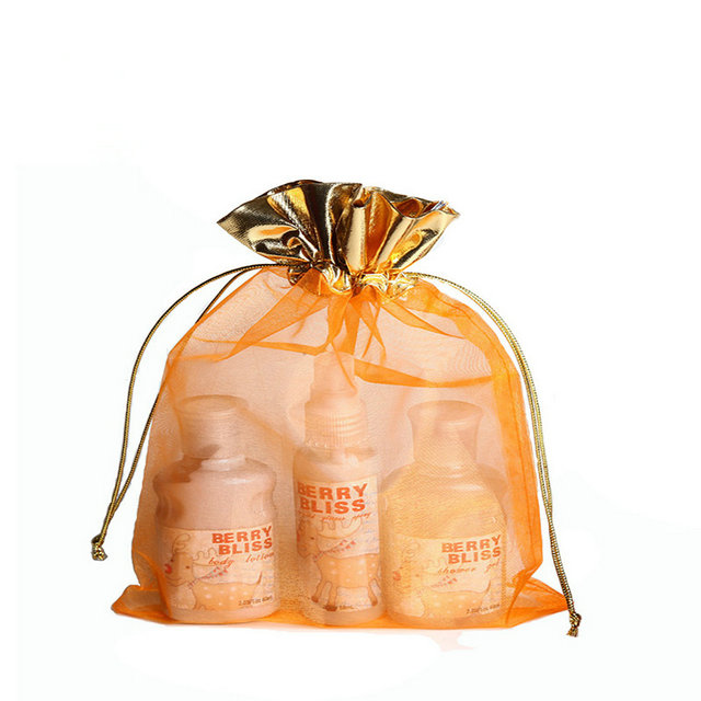 Custom logo organza pouch bag with tassel