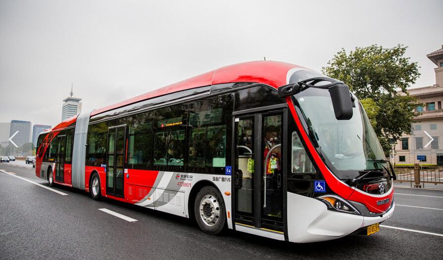  10 electric 'Chinese red' buses hit the roads in central Beijing