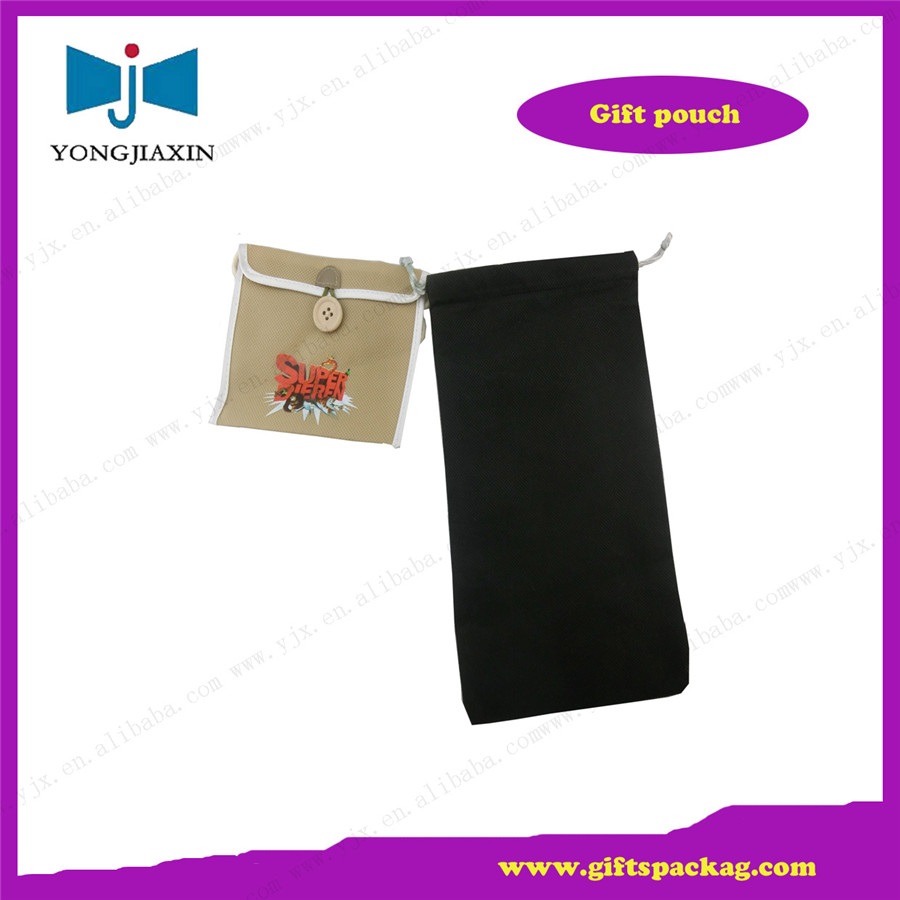 non-woven black drawstring bag,non-woven small gifts pouch