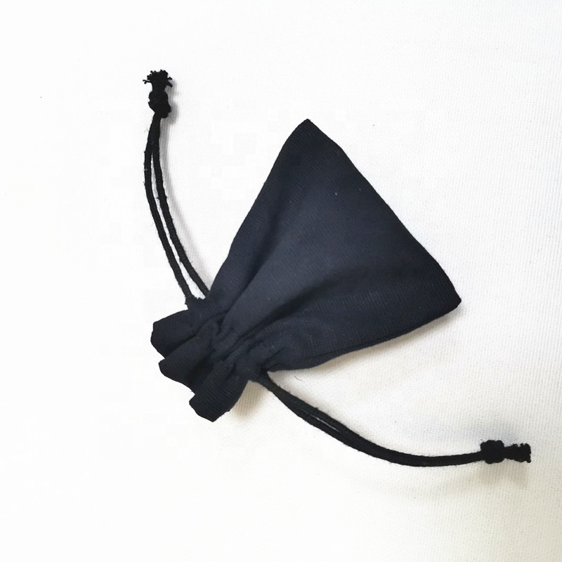 personalised cheap black cotton drawstring bags_Cotton Drawstring Bag
