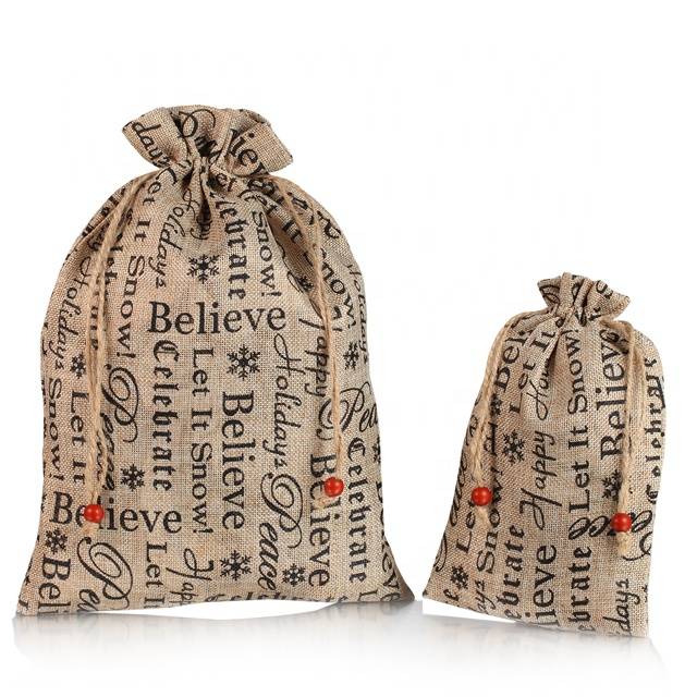 Fashion packing printing bags jute pouch of coffee/tea