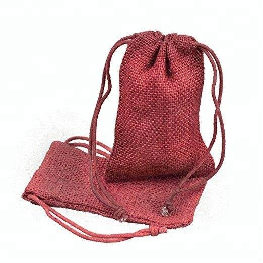 Customized Exquisite Fashion Light Natural linen Drawstring Bag Wholesale