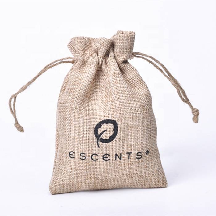 Latest Design Linen Jewelry Gift Bag Jute Drawstring Bags