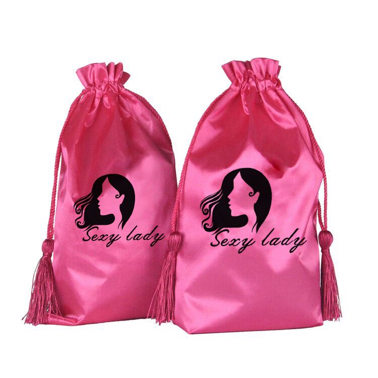 Wig bags hair bags packaging custom silk bags for hair bundles