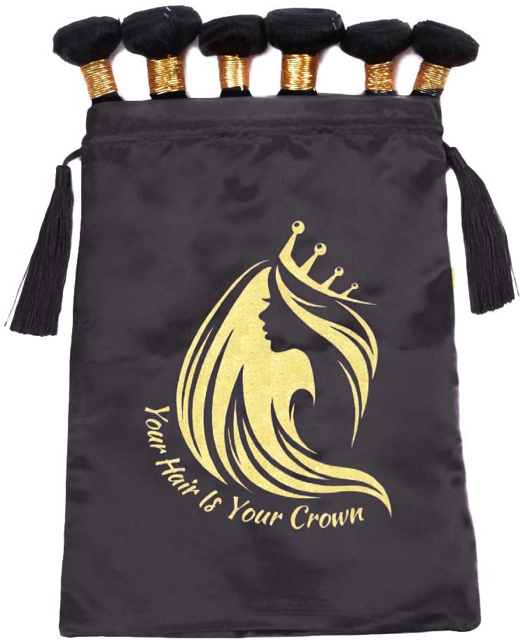 Factory Wholesale Silk Hair Bags And Labels Silk Labels Packing Bags