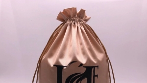 Google white satin bags silk pouch custom logo