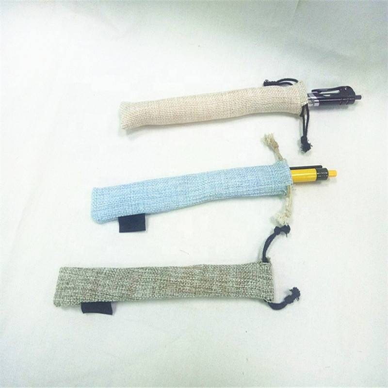 Wholesale promotional custom school supplies small pen pencil jute bag pouch making machine with drawstring