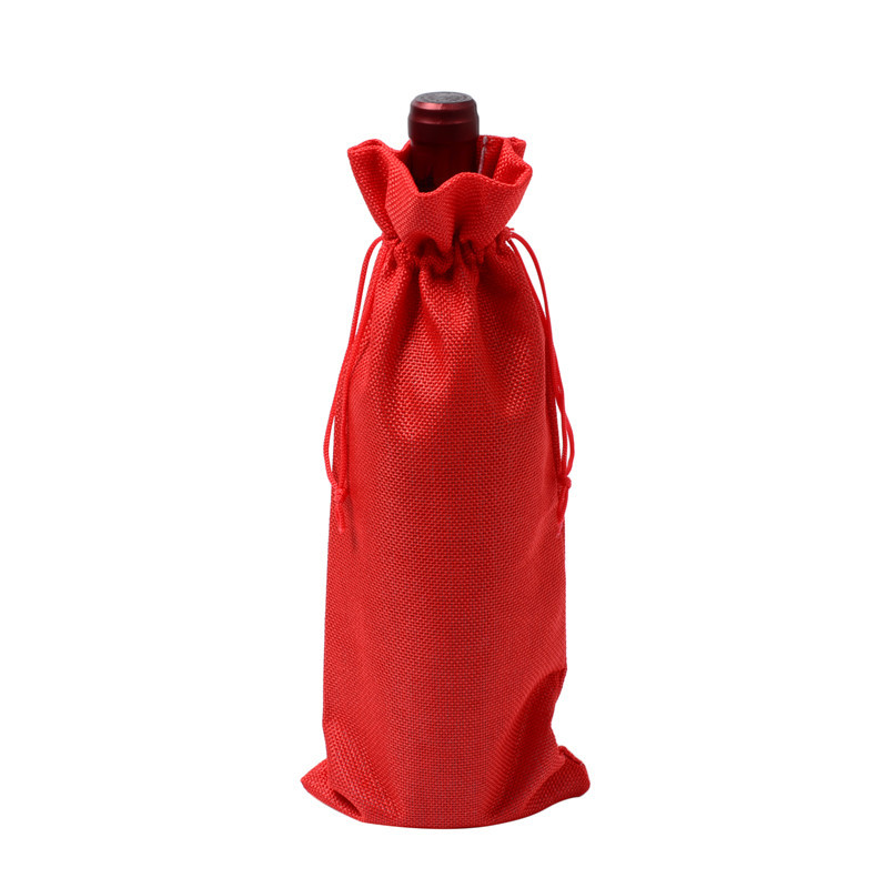 Professional supplier natural folding jute wine bag