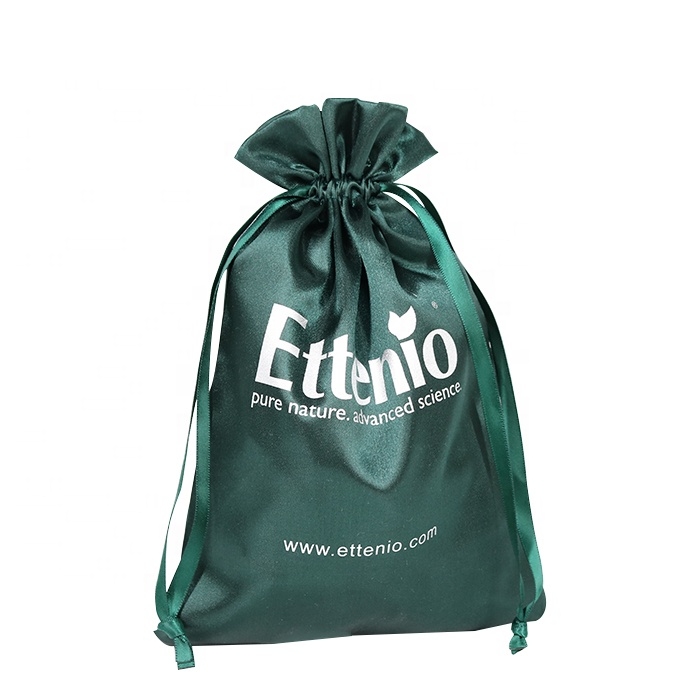 Custom Printed Logo Large hair silk jewelry Eyelash dust pouch shoe dust bag satin dust bags for handbags hair bags packaging