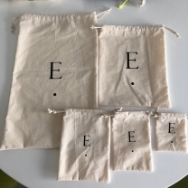 customized jewelry drawstring pouch cotton bag with logo