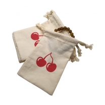 Drawstring jewelry cotton custom printed logo muslin pouches