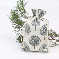 High quality custom logo linen bag with drawstring