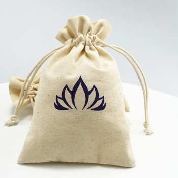 Wholesale quality drawstring cotton bag with printed logo