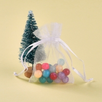 custom white organza gift bags personalized organza drawstring bags