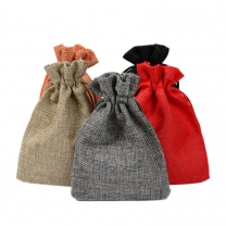 Eco-friendly Promotional Small Jute Bag Drawstring Gift Pouch