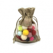 linen pouch small lace burlap wedding favor gift bag with drawstring