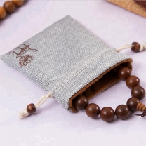custom small jute linen muslin drawstring gift bag jewelry pouch bag