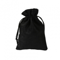 Black Small Gift Packing Bag Drawstring Burlap Gift Pouch Bag