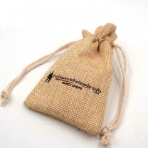 Economic cheap Natural Linen Jute Sack Coffee Gift gold drawstring pouch