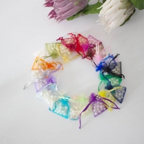 Customized Logo Organza Bag For Jewelry Packing Drawstring Organza Pouch For Wig Lash