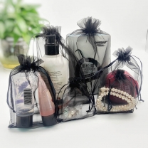 organza gift bag black Drawstring Organza Bags small Pouches Jewelry display Packaging yarn Gift Bag