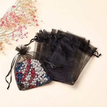 Black Organza Bags Custom Organza Jewelry Packaging Gift Bag