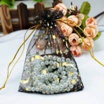 Wholesale Moon Star Organza Bags Small Organza Drawstring Gift Bag