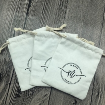 2021 recycled cotton bag with printed logo gift jewelry package