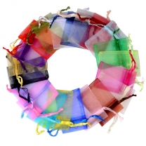 Blue Organza Jewelry Gift Pouch Bags Drawstring Bag Mix color Organza Bag