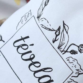 wholeslae 100% cotton small 4x6cm muslin bags with black logo