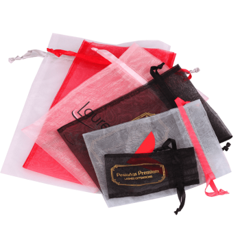 custom red organza bag jewelry packaging bags silk organza bag